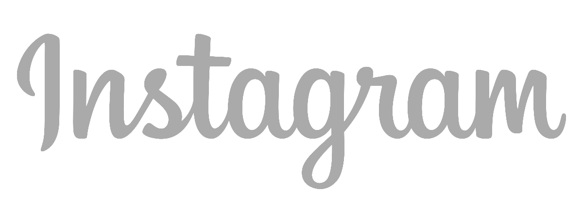 Instagram logotype in a gray font color